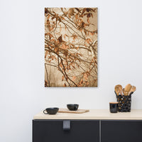 Aged Winter Leaves Botanical Nature Canvas Wall Art Prints