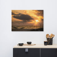 Anna Maria Island Cloudy Sunset 1 Print Canvas Wall Art Beach Scenes