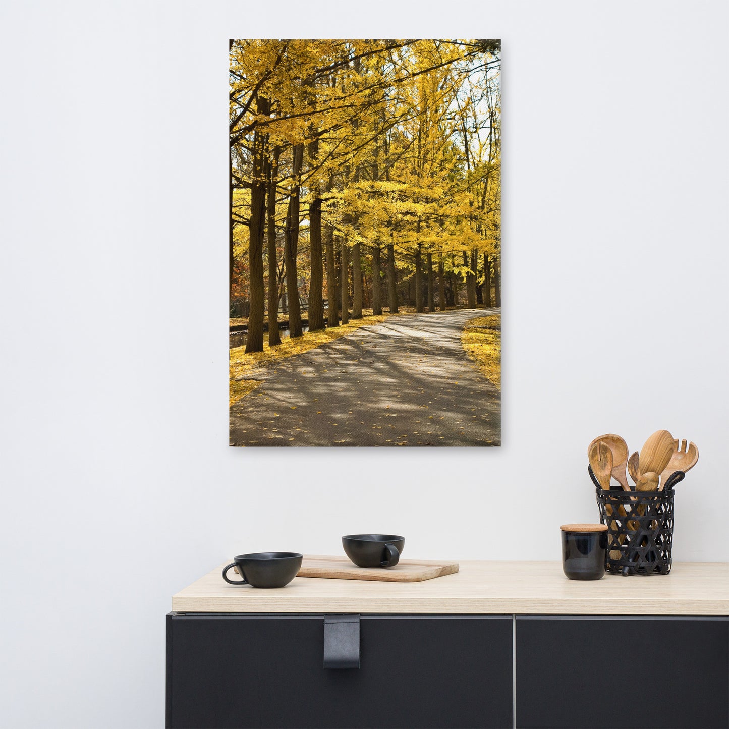 Fall Path Rural Landscape Canvas Wall Art Prints