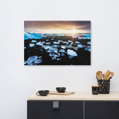 Fire and Ice Coastal Landscape Canvas Wall Art Prints