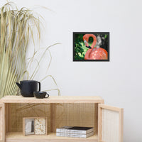 Pinky the Pink Flamingo Animal Wildlife Photograph Framed Wall Art Prints