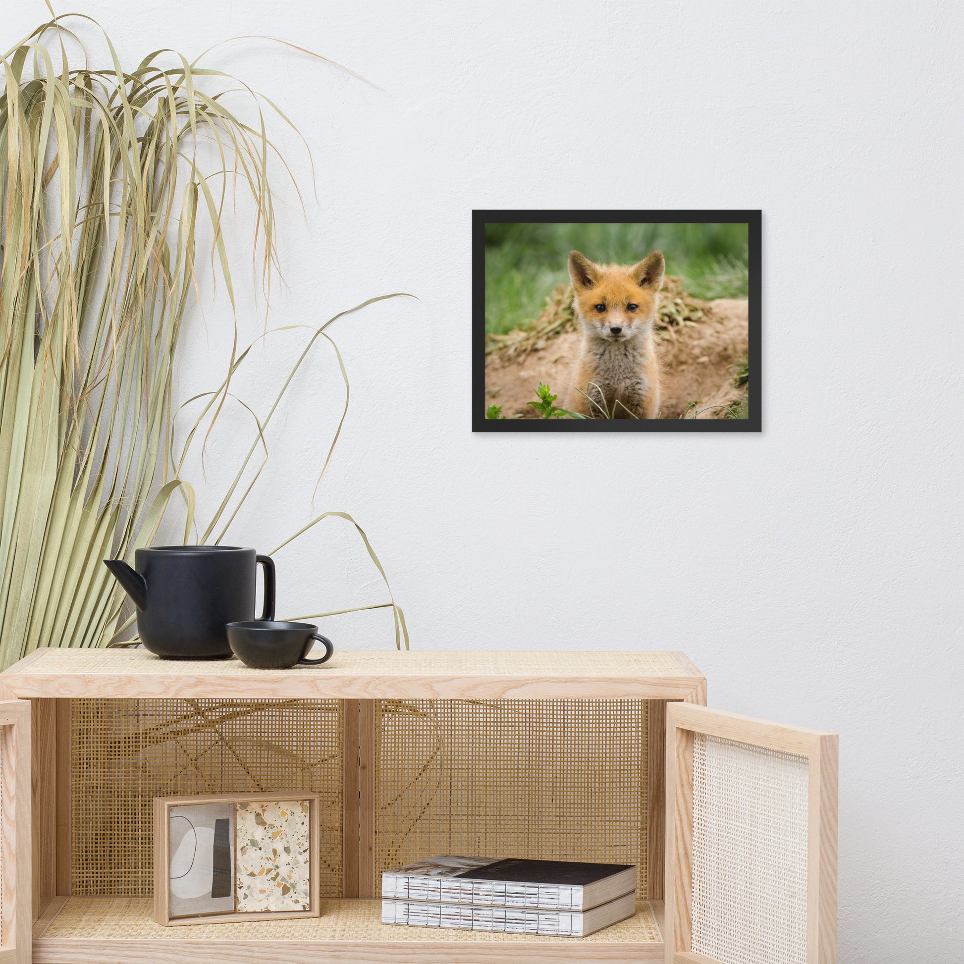 Pictures For Your Bathroom Walls: Baby Young Red Fox Kit/ Animal / Wildlife / Nature Photographic Artwork - Framed Artwork - Wall Decor