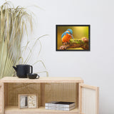 Kingfisher Bird on Perch 2 Animal Wildlife Photo Framed Wall Art Prints