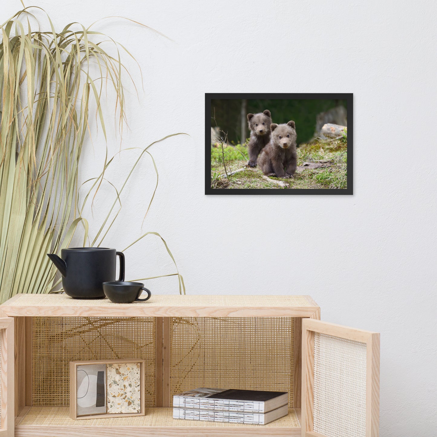 Nursery Decor Art: Adorable Cubs In The Trees / Animal / Wildlife / Nature Photograph Artwork - Framed Wall Art - Decor