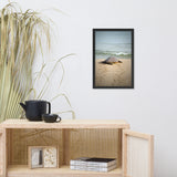 Baby Loggerhead Sea Turtle Heading Towards The Tropical Ocean Animal Wildlife Photograph Framed Wall Art Prints