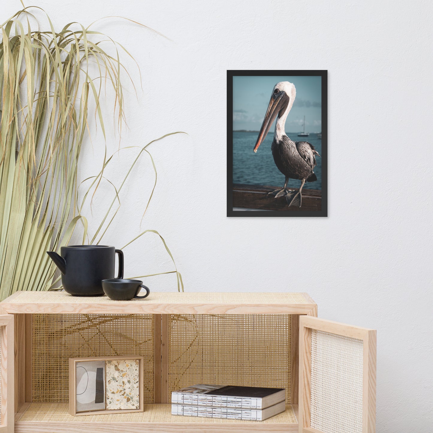 Bob The Pelican 2 Colorized Wildlife Photo Framed Wall Art Prints