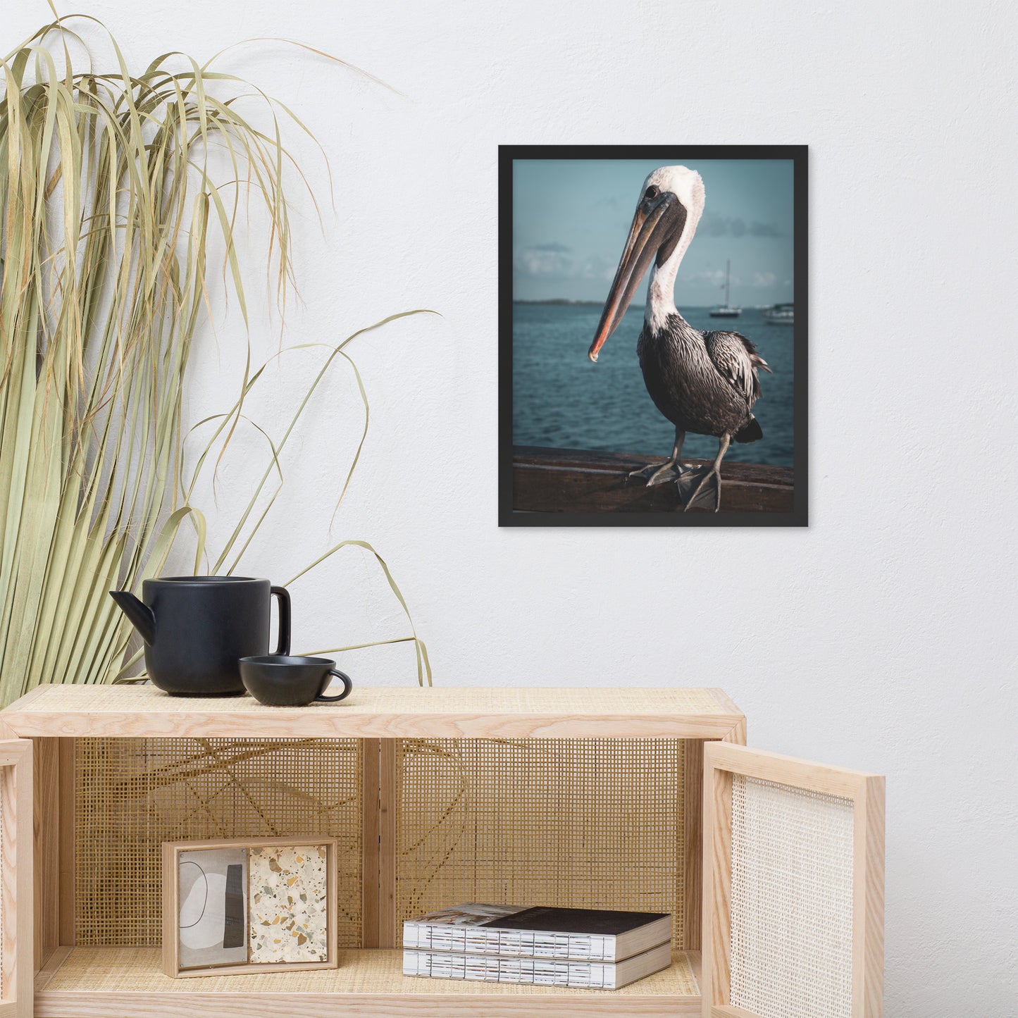 Bob The Pelican 2 Colorized Wildlife Photo Framed Wall Art Prints