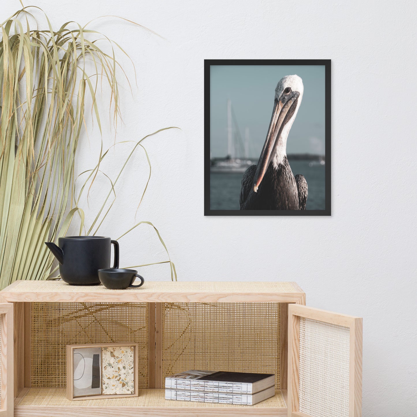 Bob The Pelican Bird 3 Colorized Wildlife Photo Framed Wall Art Prints