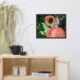 Pinky the Pink Flamingo Animal Wildlife Photograph Framed Wall Art Prints