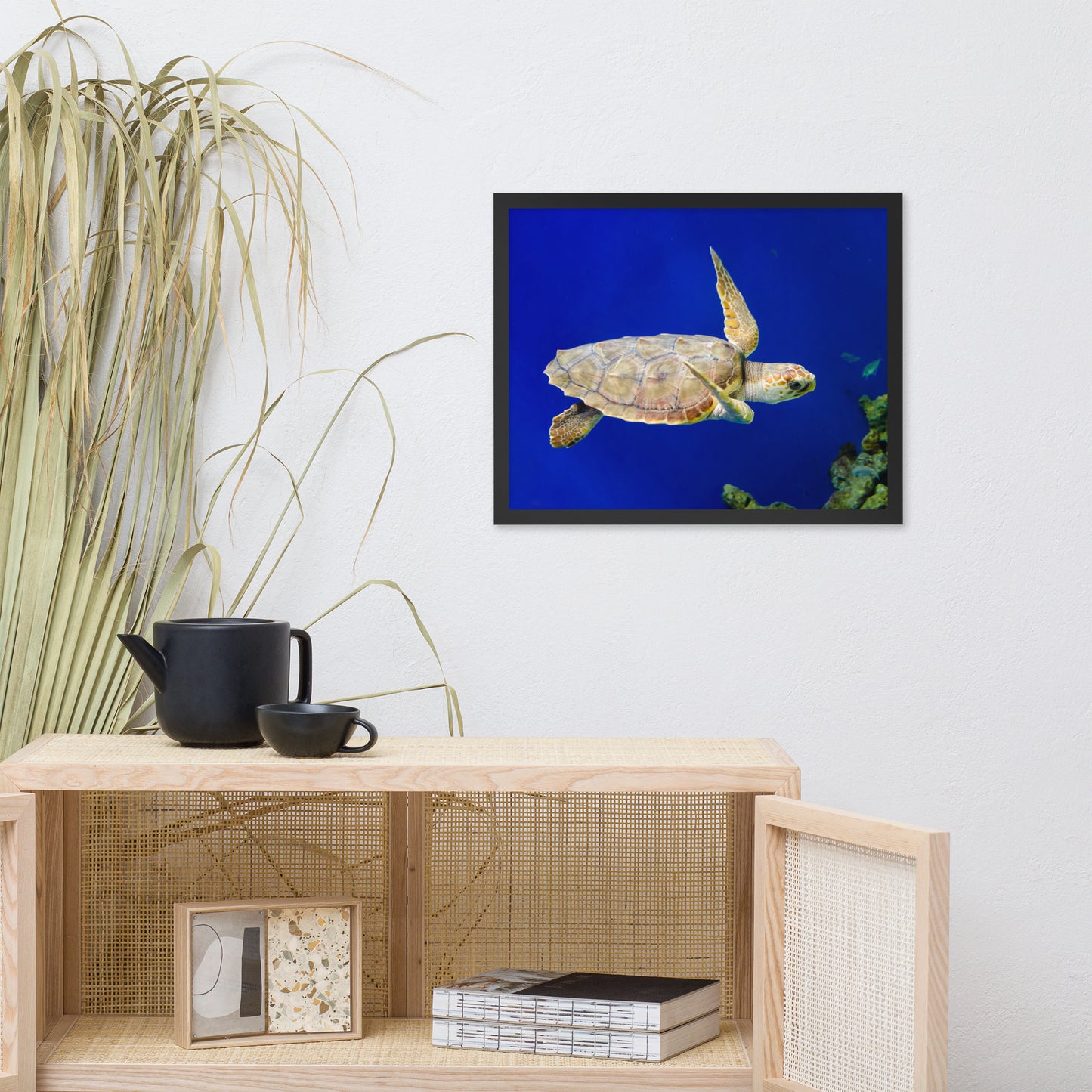 Sea Turtle 1 Animal Wildlife Photograph Framed Wall Art Prints