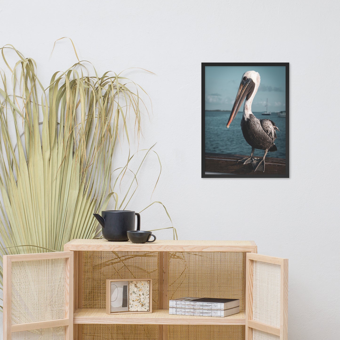 Bob The Pelican 2 Colorized Wildlife Photo Framed Wall Art Prints