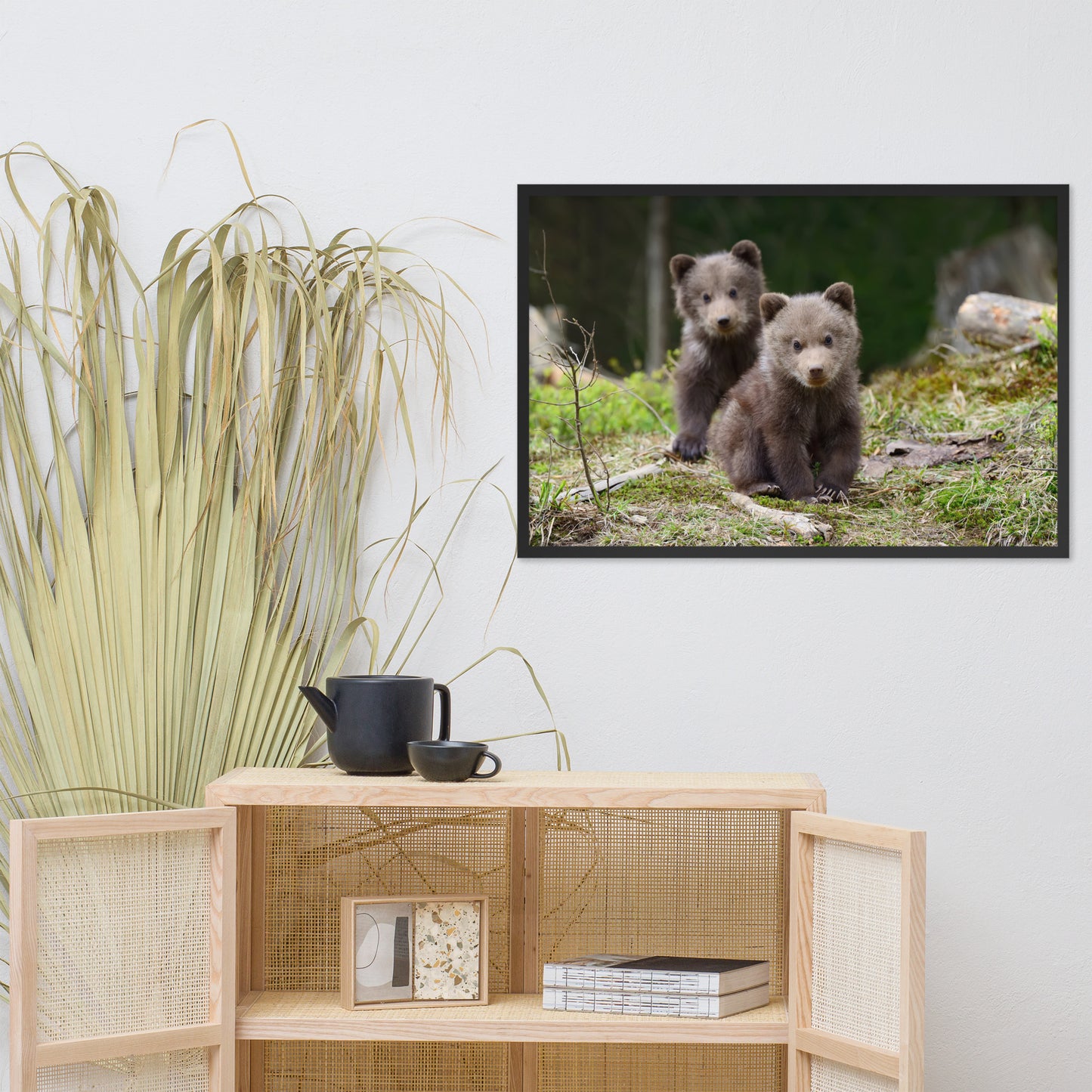 Nursery Hanging Wall Decor: Adorable Cubs In The Trees / Animal / Wildlife / Nature Photograph Artwork - Framed Wall Art - Decor