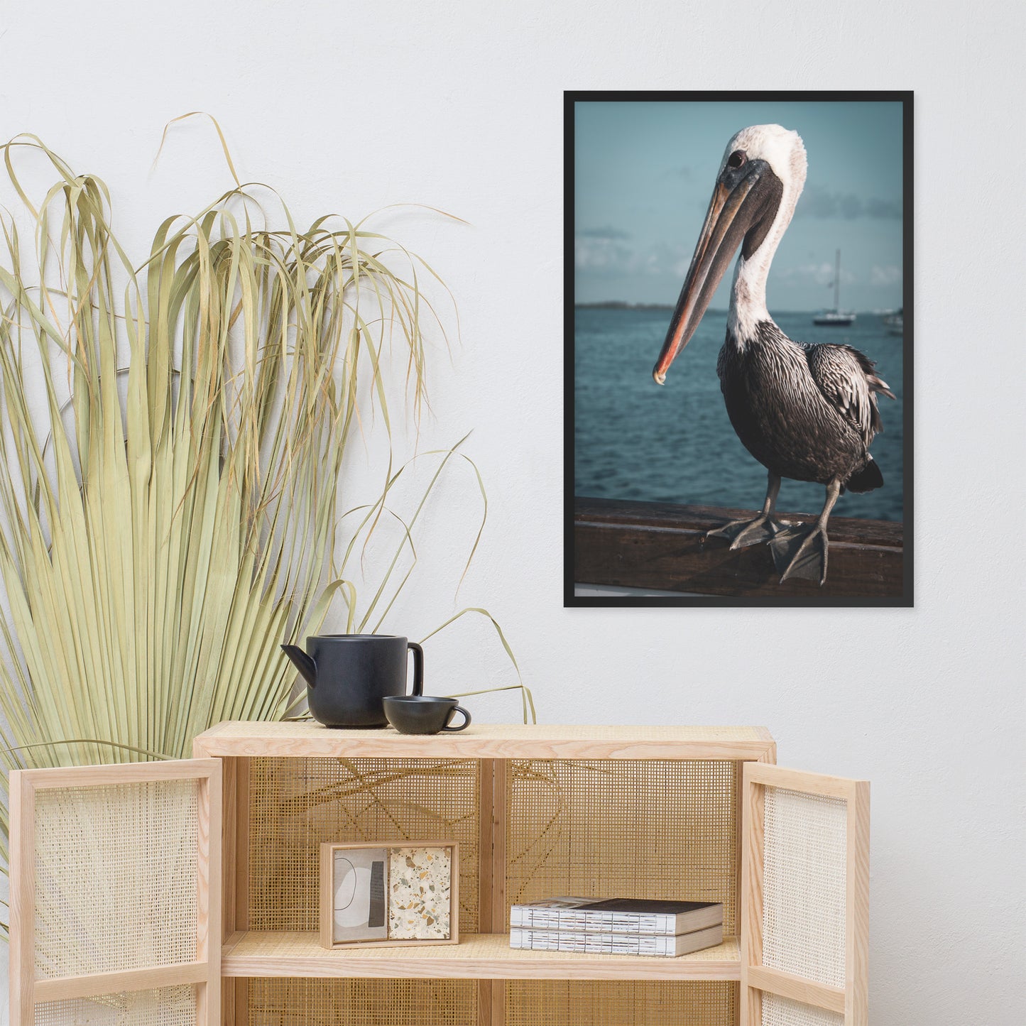 Bob The Pelican 2 Colorized Wildlife Photo Framed Wall Art Prints