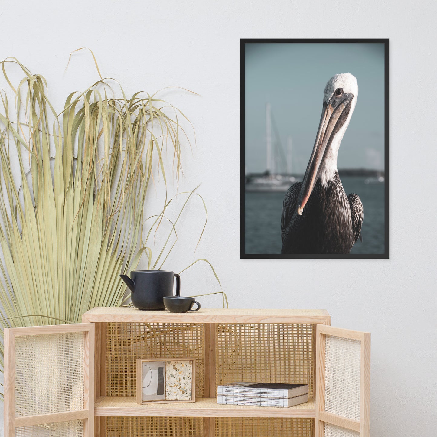 Bob The Pelican Bird 3 Colorized Wildlife Photo Framed Wall Art Prints