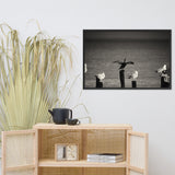 Drying Wings After Storm in Black and White Animal Wildlife Photograph Framed Wall Art Prints