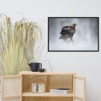 The Victor - Golden Eagle with Prey In The Mist Animal Wildlife Photograph Framed Wall Art Prints