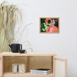 Pinky the Pink Flamingo Animal Wildlife Photograph Framed Wall Art Prints