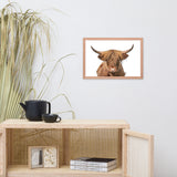 Golden Highland Cow Wildlife / Animal Photo Framed Wall Art Prints