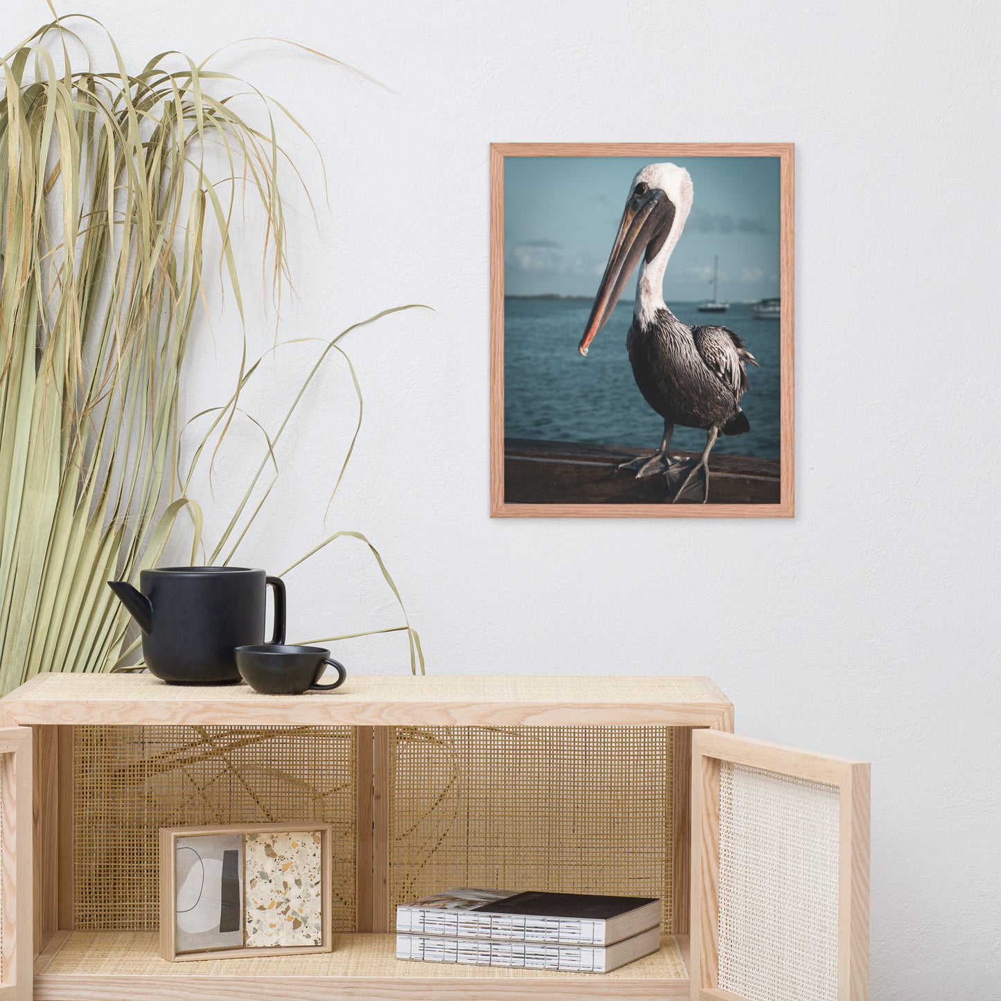 Bob The Pelican 2 Colorized Wildlife Photo Framed Wall Art Prints