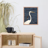 Great White Egret Animal Wildlife Photograph Framed Wall Art Prints
