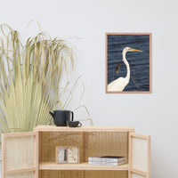 Great White Egret Animal Wildlife Photograph Framed Wall Art Prints