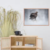 The Victor - Golden Eagle with Prey In The Mist Animal Wildlife Photograph Framed Wall Art Prints
