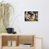 Young Red Fox Face In Mossy Stump Animal Wildlife Nature Photograph Framed Wall Art Prints