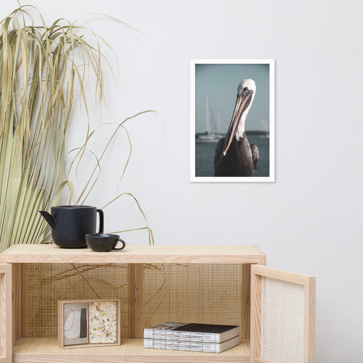 Bob The Pelican Bird 3 Colorized Wildlife Photo Framed Wall Art Prints