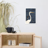 Great White Egret Animal Wildlife Photograph Framed Wall Art Prints
