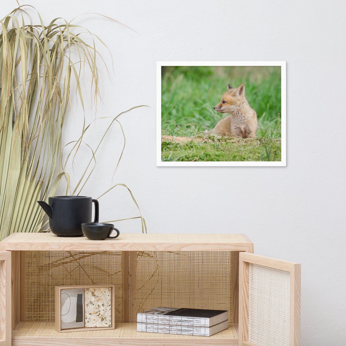 Best Wall Art Bedroom: Red Fox Pups - Chilling/ Animal / Wildlife / Nature Photographic Artwork - Framed Artwork - Wall Decor