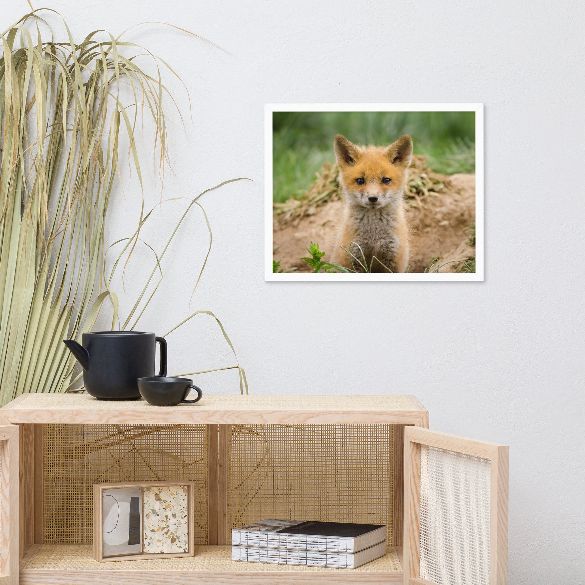 Wall Art Print For Bathroom: Baby Young Red Fox Kit/ Animal / Wildlife / Nature Photographic Artwork - Framed Artwork - Wall Decor