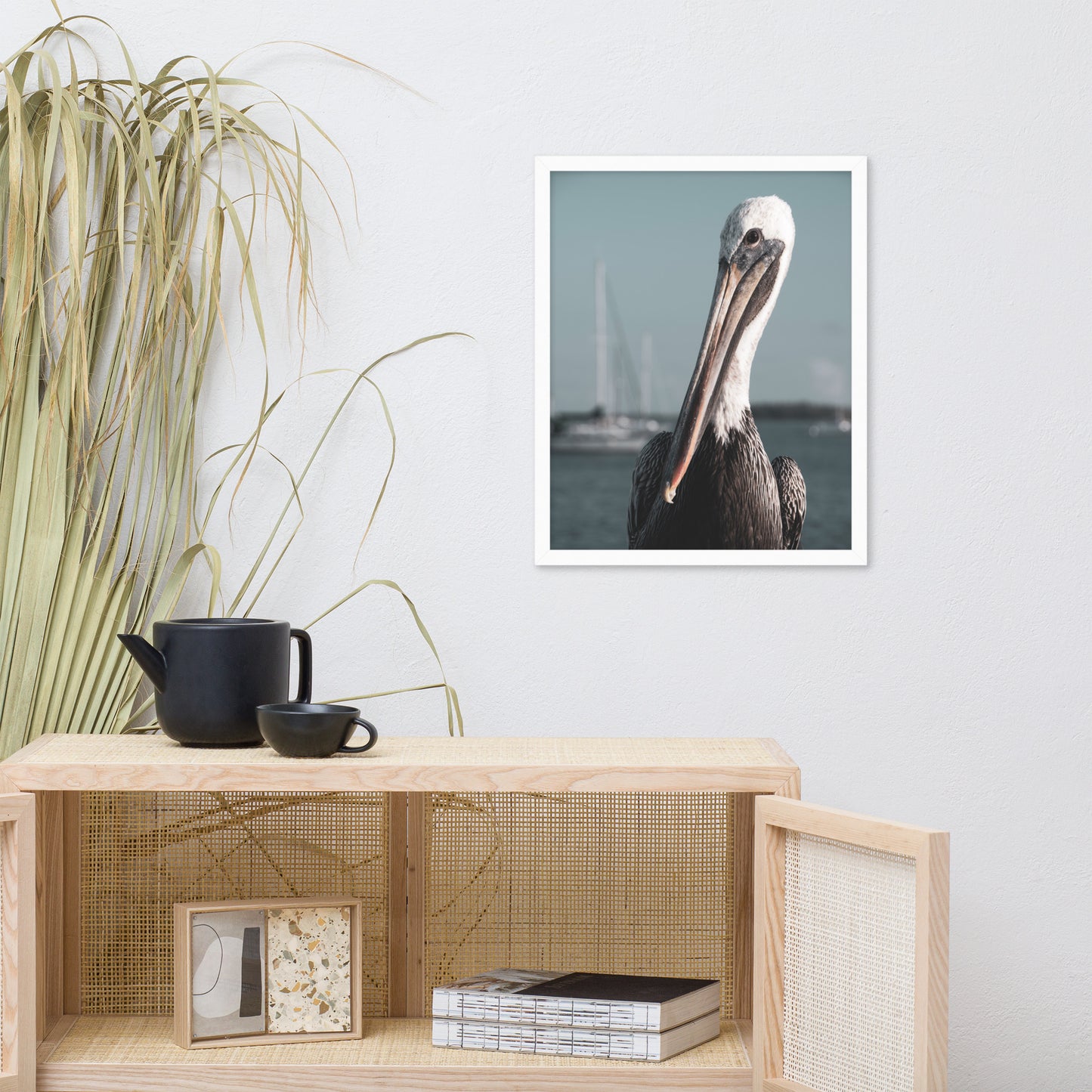 Bob The Pelican Bird 3 Colorized Wildlife Photo Framed Wall Art Prints