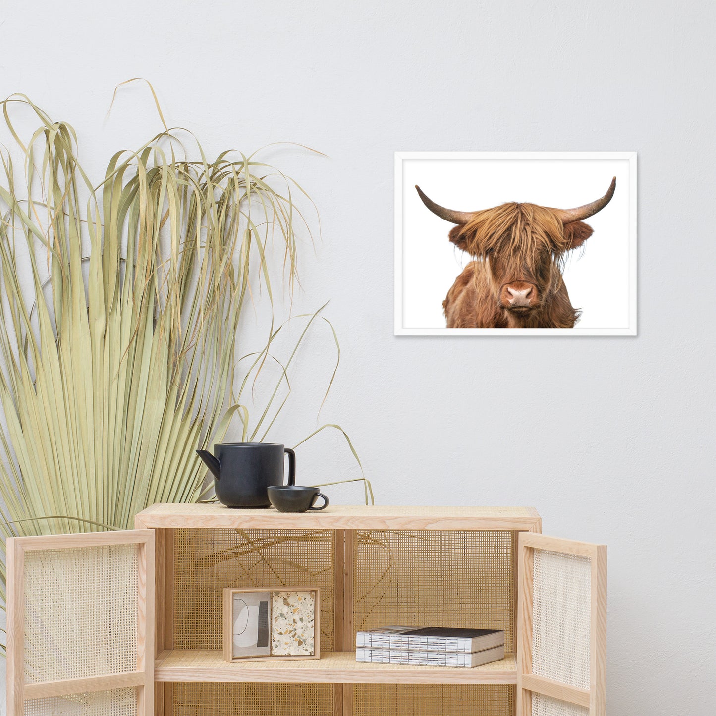 Golden Highland Cow Wildlife / Animal Photo Framed Wall Art Prints