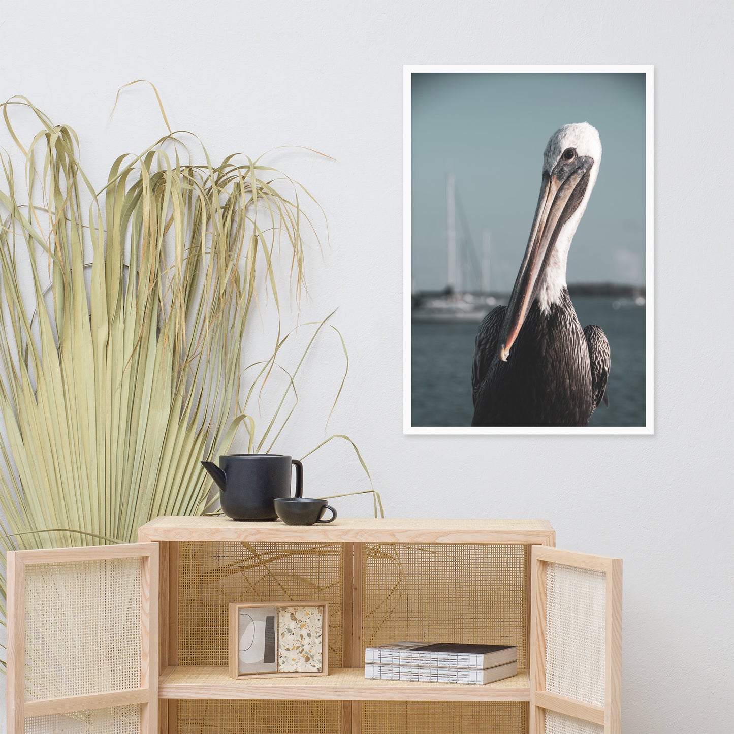 Bob The Pelican Bird 3 Colorized Wildlife Photo Framed Wall Art Prints