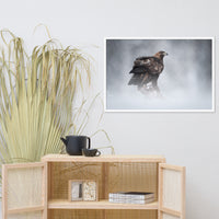 The Victor - Golden Eagle with Prey In The Mist Animal Wildlife Photograph Framed Wall Art Prints