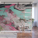 Mixed Art Texture - Fluid Art - Acrylic Dirty Paint Pour 1 - Adhesive Wallpaper - Removable Wallpaper - Wall Sticker - Full Size Wall Mural  - PIPAFINEART
