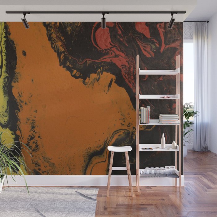 Removable Wall Mural - Wallpaper  Abstract Artwork - Fluid Art Pour 5  - PIPAFINEART