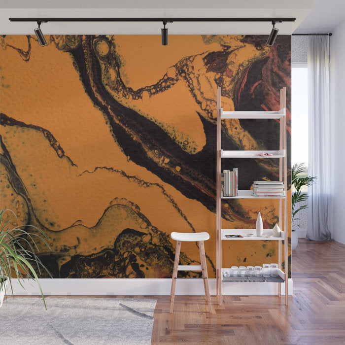 Removable Wall Mural - Wallpaper  Abstract Artwork - Fluid Art Pour 7  - PIPAFINEART