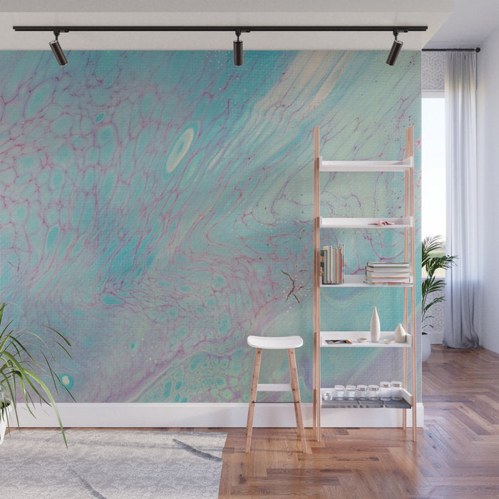 Removable Wall Mural - Wallpaper  Abstract Artwork - Fluid Art Pour 23  - PIPAFINEART
