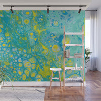 Removable Wall Mural - Wallpaper  Abstract Artwork - Fluid Art Pour 35  - PIPAFINEART