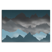 Blue Mountains and Mist - Adhesive Wallpaper - Removable Wallpaper - Wall Sticker - Full Size Wall Mural  - PIPAFINEART