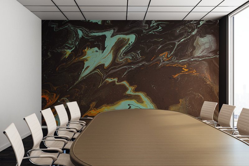 Removable Wall Mural - Wallpaper  Abstract Artwork - Fluid Art Pour 3  - PIPAFINEART