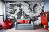 Dirty Paint Pour Digital Fluid Artwork - Adhesive Wallpaper - Removable Wallpaper - Wall Sticker - Full Size Wall Mural  - PIPAFINEART