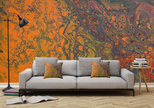 Removable Wall Mural - Wallpaper  Abstract Artwork - Fluid Art Pour 16  - PIPAFINEART