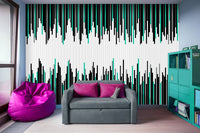 Frequency Line Illustration - Adhesive Wallpaper - Removable Wallpaper - Wall Sticker - Full Size Wall Mural  - PIPAFINEART