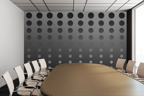Gray Gradient Dots Illustration - Adhesive Wallpaper - Removable Wallpaper - Wall Sticker - Full Size Wall Mural  - PIPAFINEART