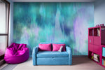 Teal Fusion- Adhesive Wallpaper - Removable Wallpaper - Wall Sticker - Full Size Wall Mural  - PIPAFINEART