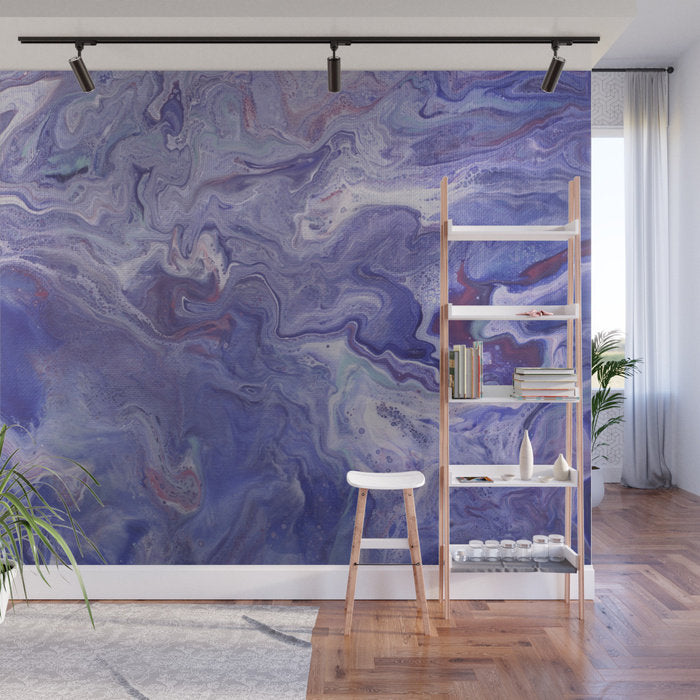 Removable Wall Mural - Wallpaper  Abstract Artwork - Fluid Art Pour 4  - PIPAFINEART