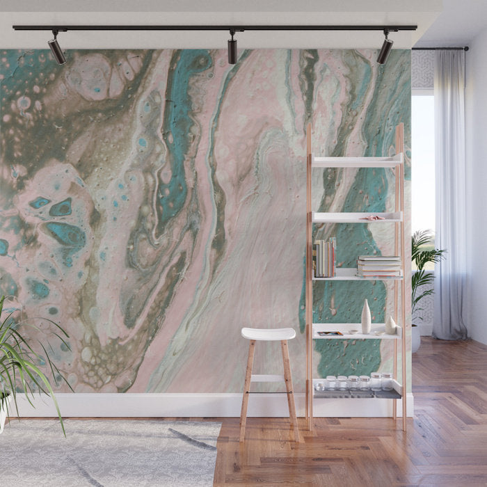 Removable Wall Mural - Wallpaper  Abstract Artwork - Fluid Art Pour 20  - PIPAFINEART
