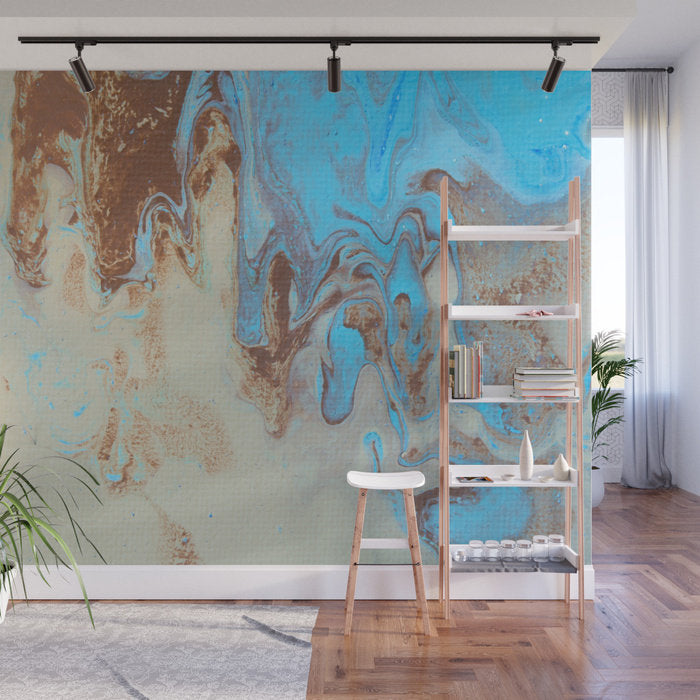 Removable Wall Mural - Wallpaper  Abstract Artwork - Fluid Art Pour 27  - PIPAFINEART
